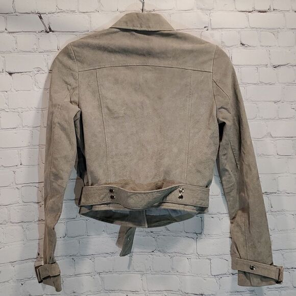 Silence and noise gray leather moto jacket - Picture 10 of 10